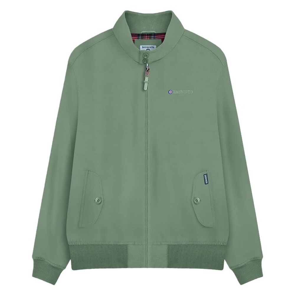 Lambretta Mens Shower Resistant Harrington Jacket / Green